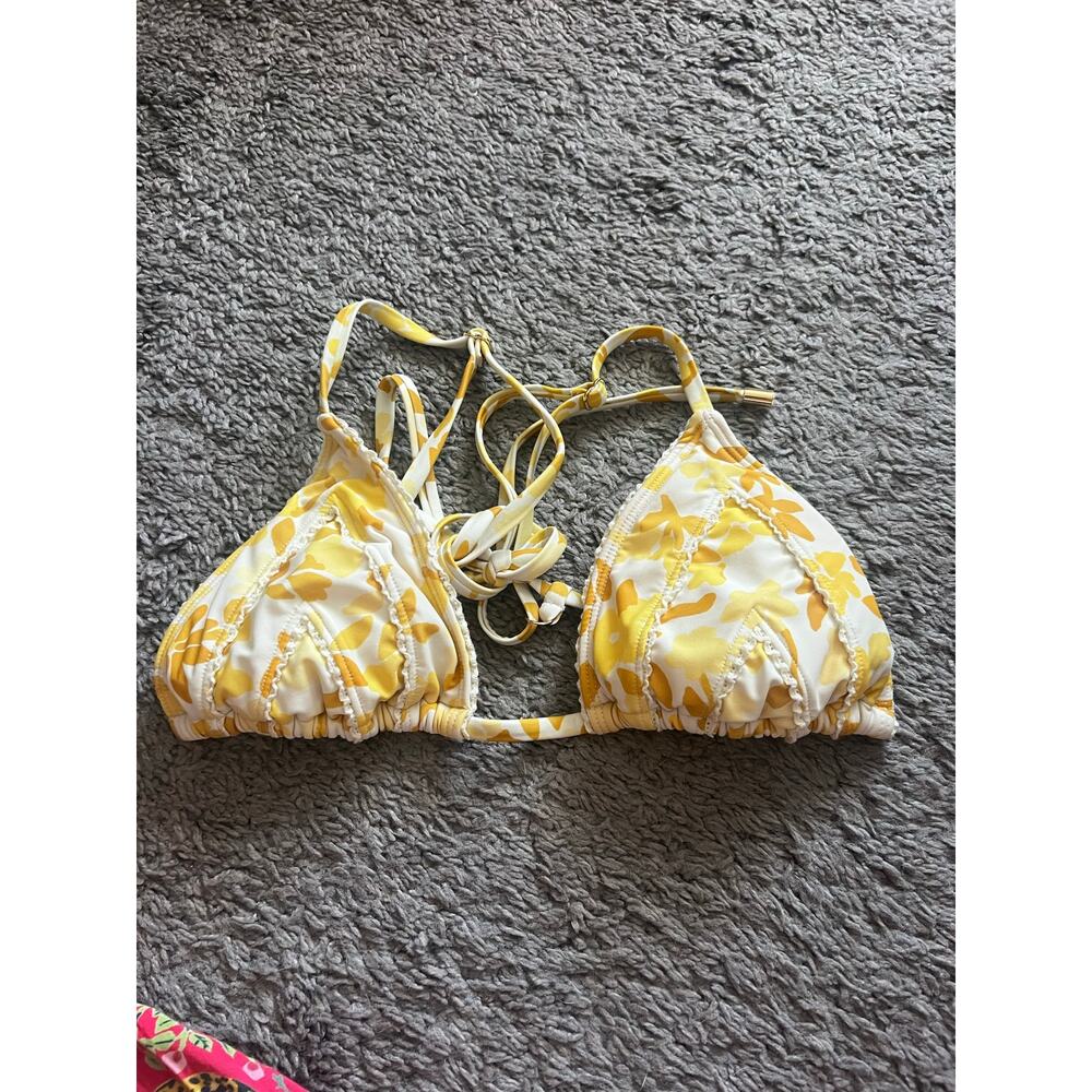 Peony Yellow & White Floral Swim Top